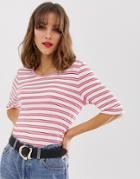 Vero Moda Stripe Jersey Rib Tee - Multi