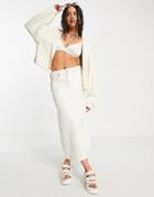 Levi's 70s Midi Skirt In Ecru-white