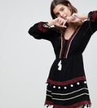 River Island Embroidered Festival Smock Dress - Black