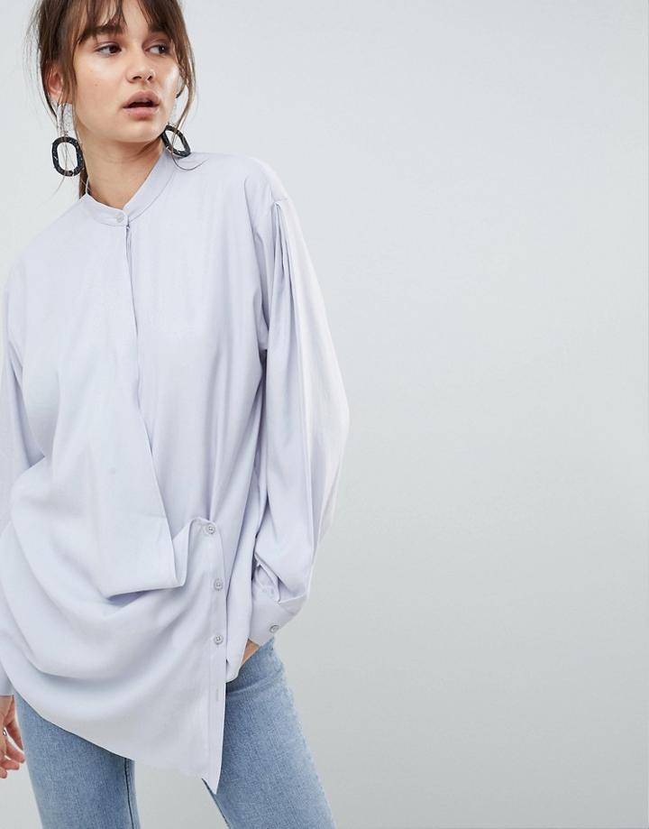 Asos White Wrap Shirt - Gray
