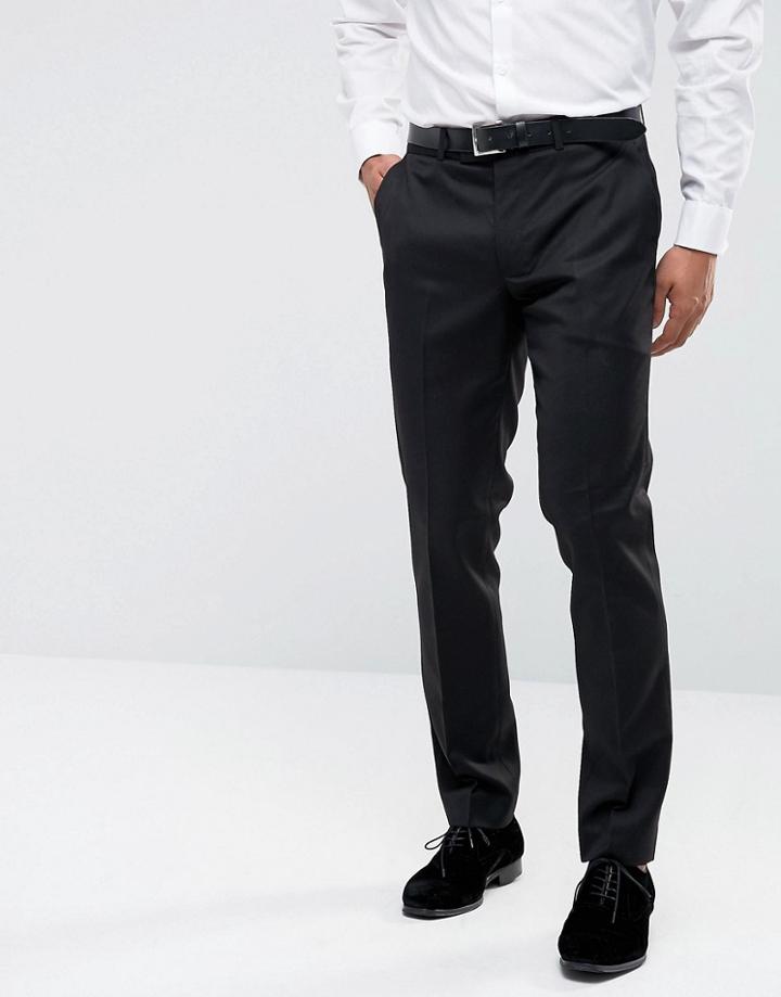 Farah Skinny Tuxedo Suit Pants - Black
