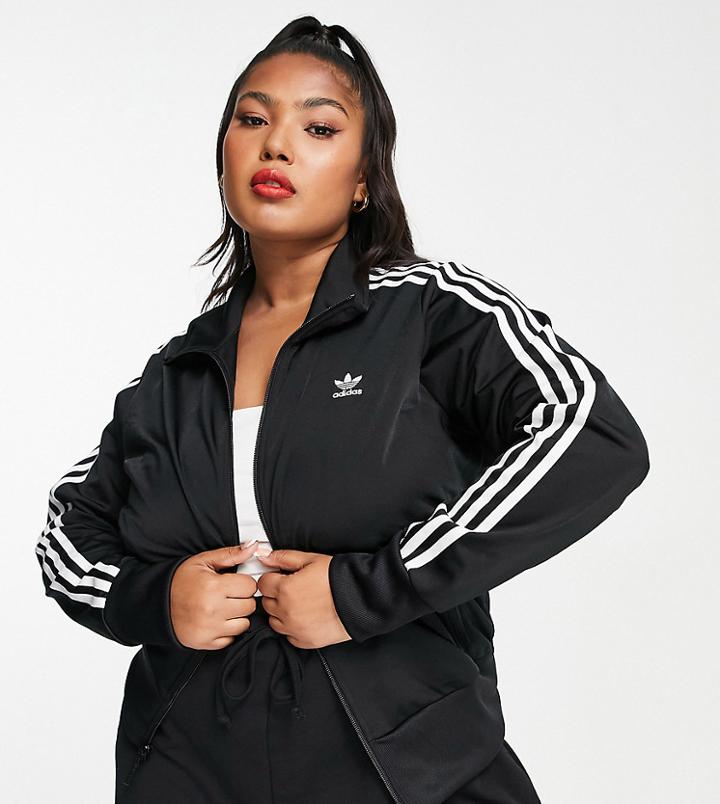 Adidas Originals Plus Adicolor Firebird Track Top In Black
