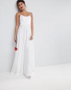 Asos Bridal Maxi Dress With Square Neck - White
