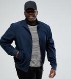 Brave Soul Plus Summer Lined Harrington Jacket - Navy