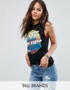 Noisy May Tall Sleeveless Band T-shirt - Black