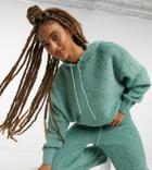 Collusion Knitted Textured Hoodie In Sage Green