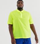 Asos Design Plus Oversized Overhead Nylon Shirt In Neon Yellow