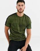 River Island T-shirt With Maison Print In Khaki-green