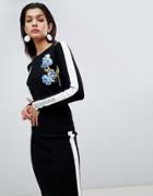 Sportmax Code Fine Knit Embroidered Sweater - Black