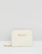 Claudia Canova Small Zip Round Purse With Coin Card Section - Cream