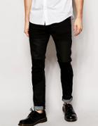 Cheap Monday Jeans Tight Skinny Fit Coated Cut Paneled - Black