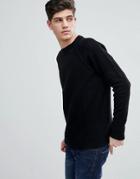 Mango Man Textured Knit Sweater In Black - Black