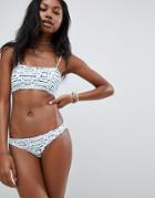 Rvca Tie Dye Tile Cheeky Bikini Bottom - Multi
