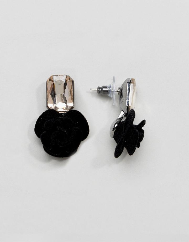 Aldo Flower Gem Through & Through Earrings - Pink