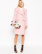 Asos Coat With 60's Collar - Pink