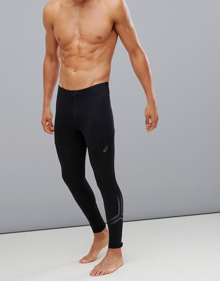 Asics Running Lite-show Tights In Black - Black