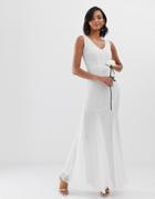 City Goddess Bridal Fishtail Maxi Dress - White