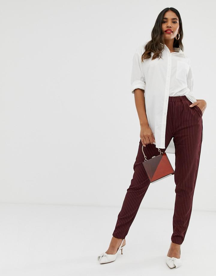 Vila Slim Leg Pants-red