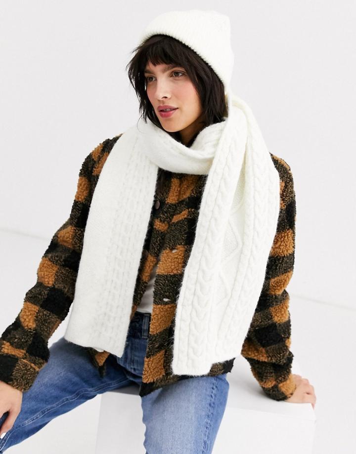 Weekday Koppa Beanie In Off White