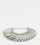 Sacred Hawk Coin Bracelet - Silver