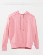 River Island Seam Hoodie In Dark Pink