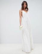 Asos Edition Sequin Cami Wedding Dress-multi