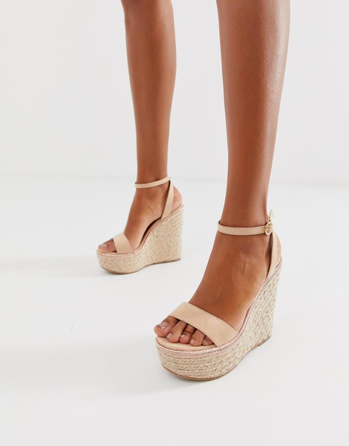 Asos Design Justina Espadrille Wedges-gold