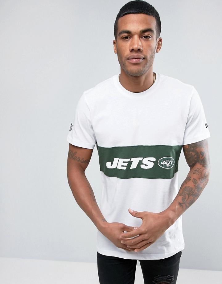 New Era T-shirt With Jets Panel - White