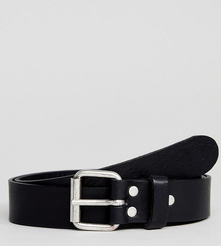 Weekday Perfect Black Leather Belt - Black
