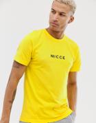 Nicce T-shirt With Logo In Yellow - Yellow