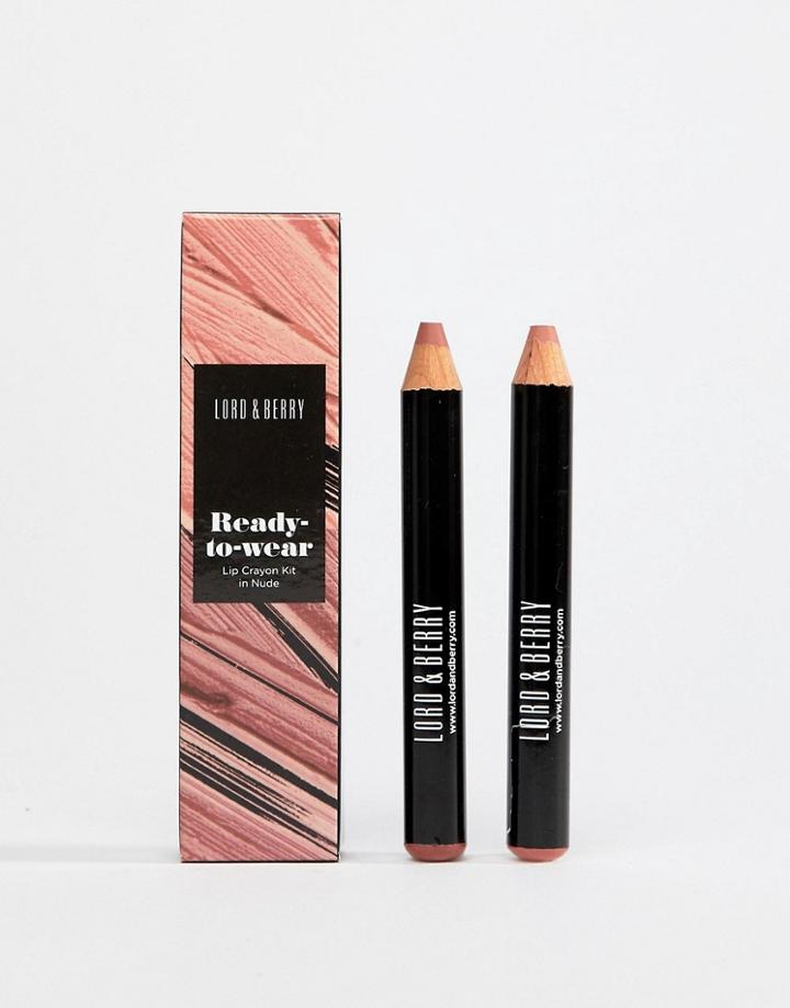 Lord & Berry 2pack Ready To Wear Lip Crayon Set - Multi