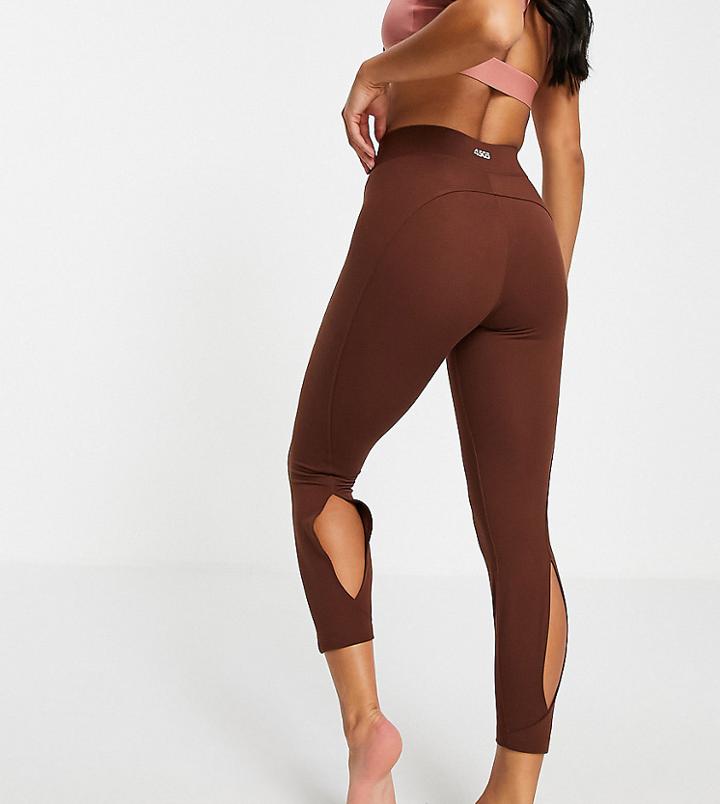 Asos 4505 Petite Yoga Legging With Wrap Leg Detail-purple