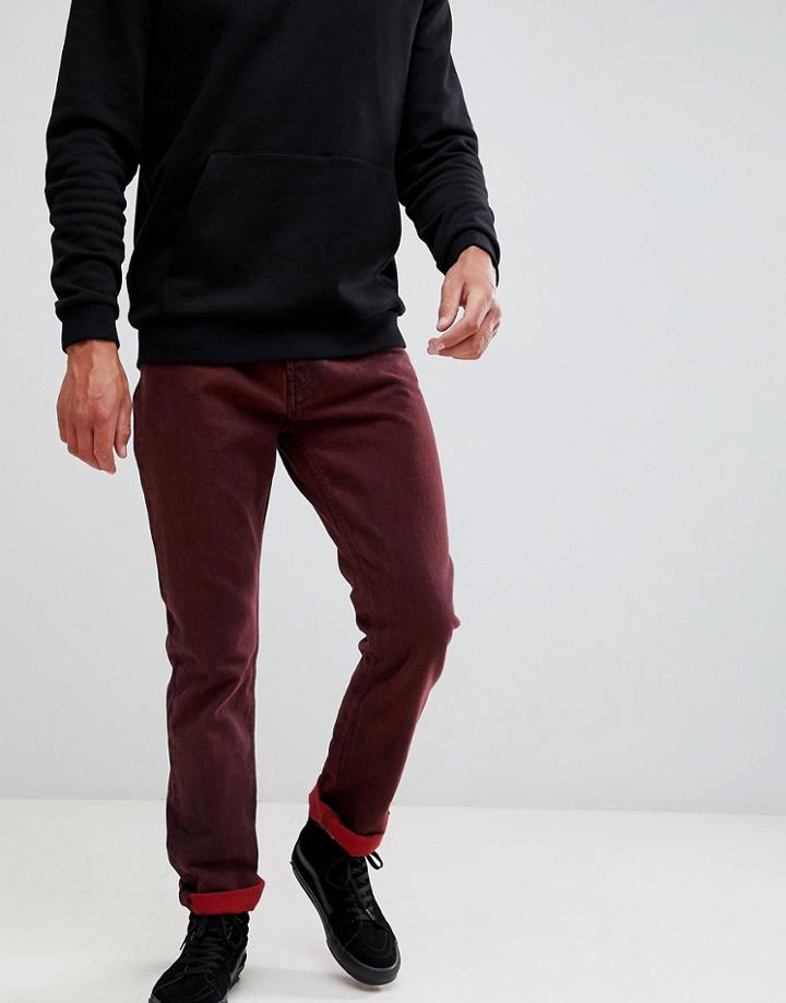 Weekday Vacant Straight Fit Rosewood Punk Jeans - Blue