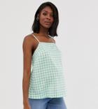 Asos Design Maternity Square Neck Cami In Gingham - Multi