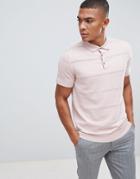 Burton Menswear Short Sleeve Knitted Polo In Pink - Pink