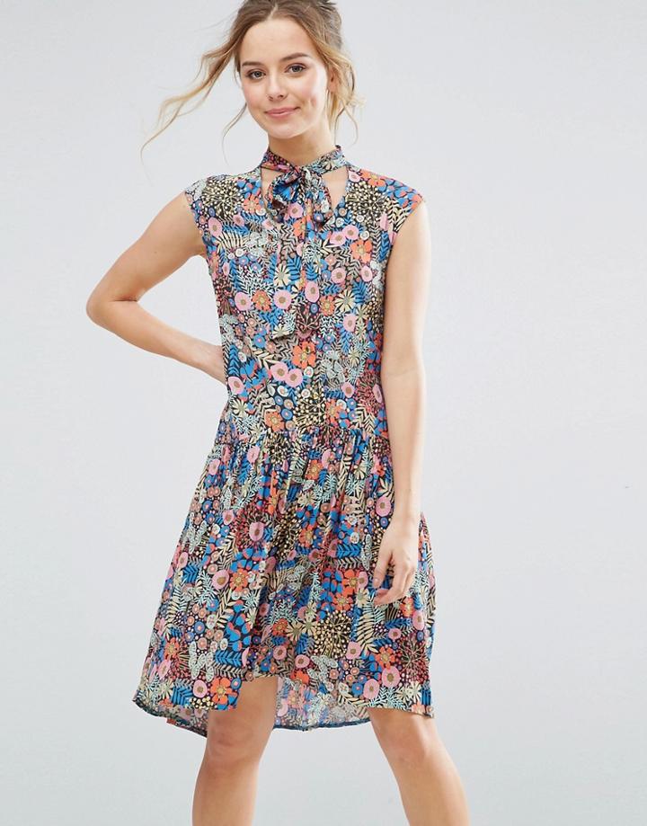 Closet London Ditsy Floral Skater Dress - Multi