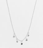 Kingsley Ryan Curve Choker Necklace With Star Pendants In Sterling Silver