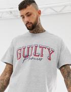 Boohooman T-shirt With Guilty Pleasures Print In Gray - Gray