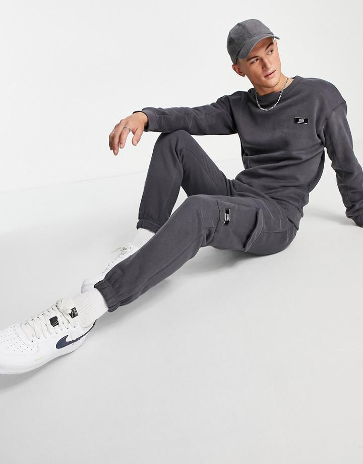 Jack & Jones Core Cargo Sweatpants In Gray - Part Of A Set-grey