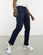 Harry Brown Pleated Slim Fit Formal Pants-navy