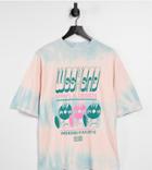 Collusion Unisex Oversized T-shirt With Weekend Print In Tie Dye-multi