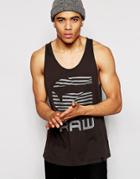 G-star Tank Emiyen Relaxed Fit G Raw Print - Raven