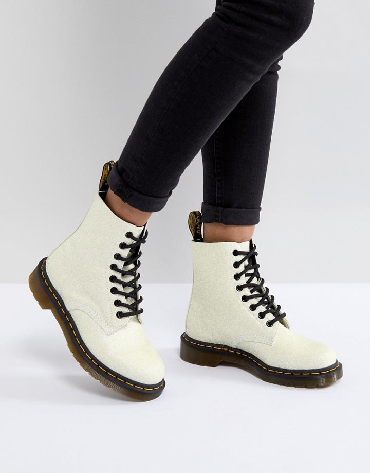 Dr Martens Pascal Boot In White Glitter - White