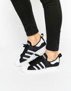 Adidas Orginals Superstar 80's Knit Sneakers - Black