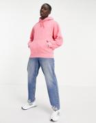 Adidas Originals Overdye Premium Hoodie With Embroidered Logo In Hazy Rose-pink