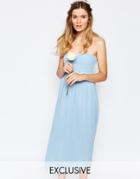 Vila Bandeau Midi Dress - Cashmere Blue