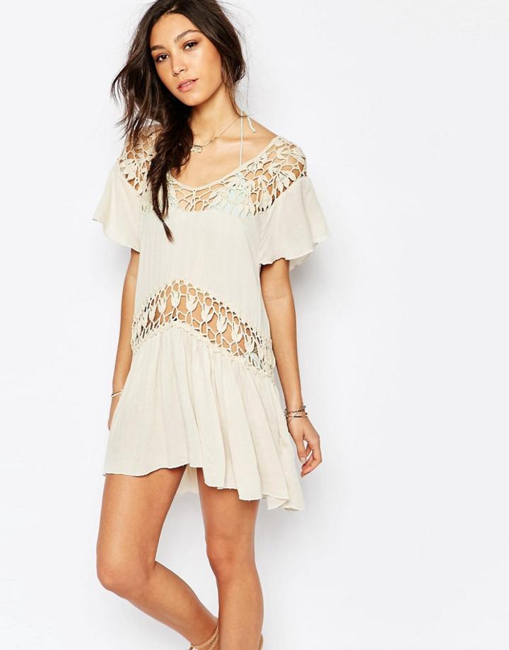 Somedays Lovin Stones Crochet Beach Dress - Natural