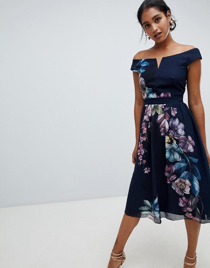 Little Mistress Floral Skater Dress - Multi