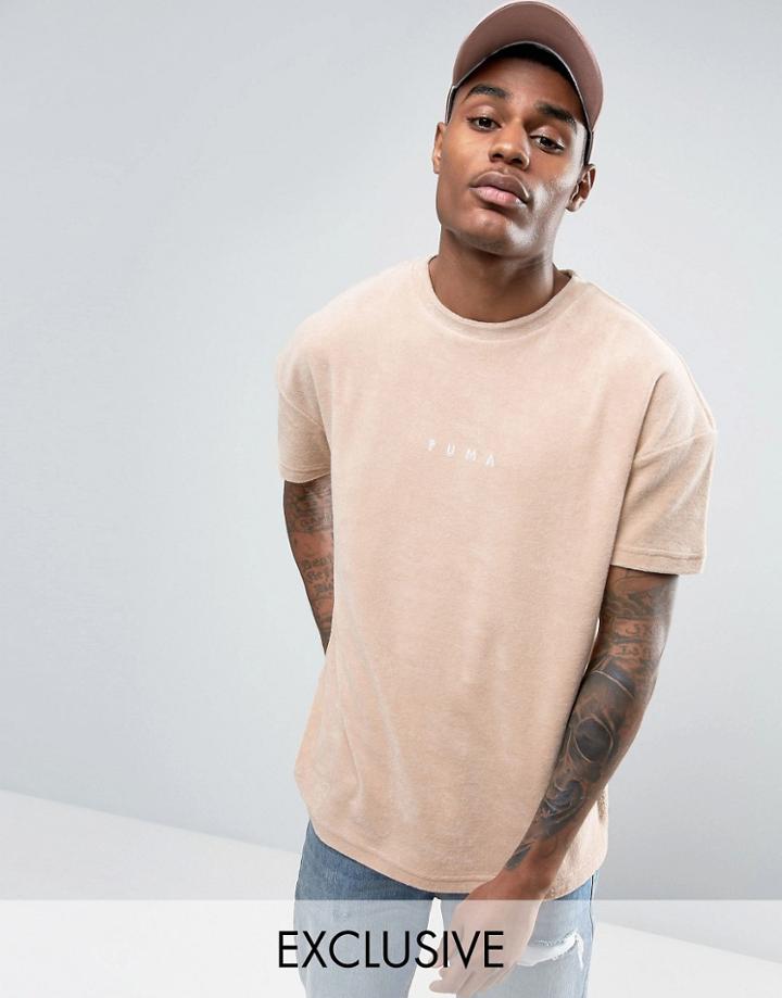 Puma Towelling T-shirt In Beige Exclusive To Asos 57533301 - Beige