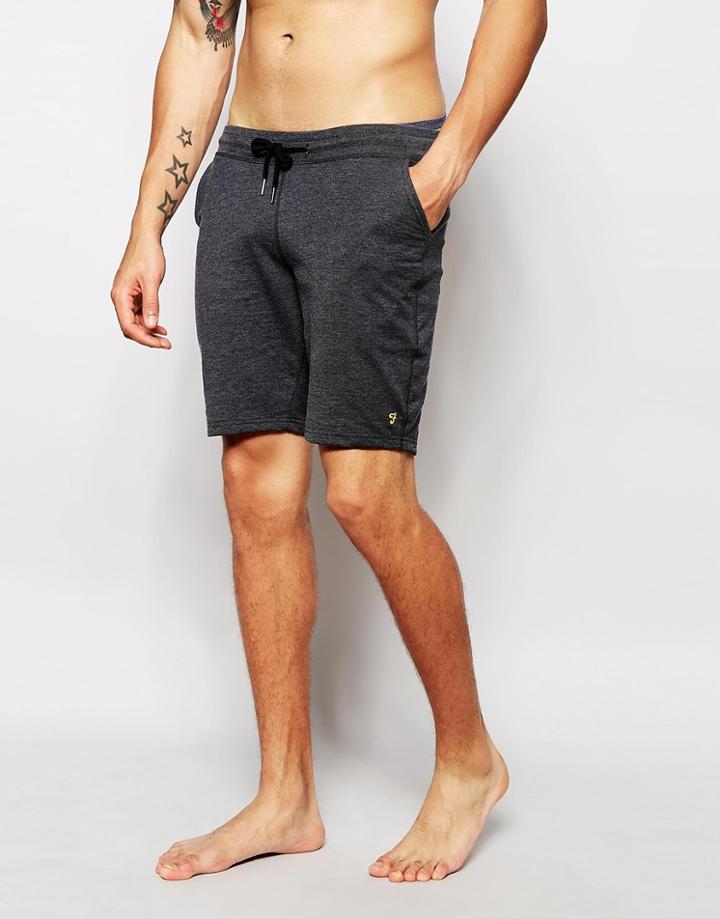 Farah Jersey Lounge Shorts In Slim Fit - Black